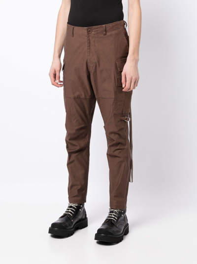 Shop Undercover Tapered Cargo Trousers In Brown