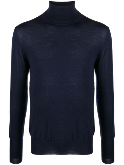 Pt Torino Roll-neck Jumper In Blue