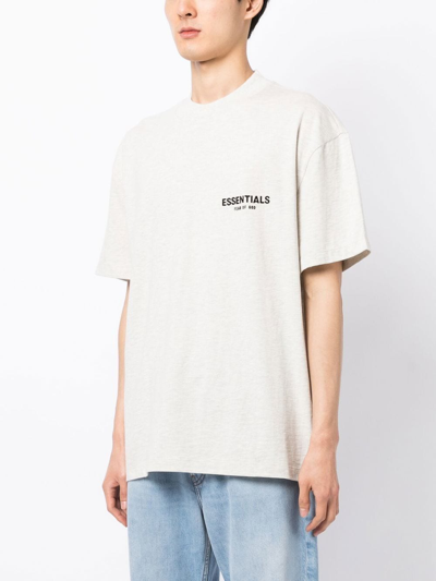 Essentials Logo-print T-shirt In Grey