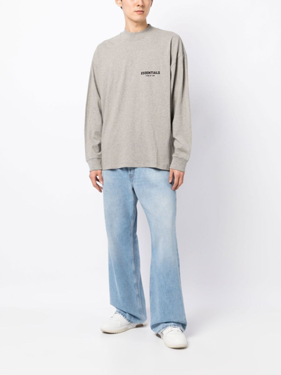Essentials Logo-print Sweatshirt In Grey