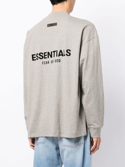 Essentials Logo-print Sweatshirt In Grey