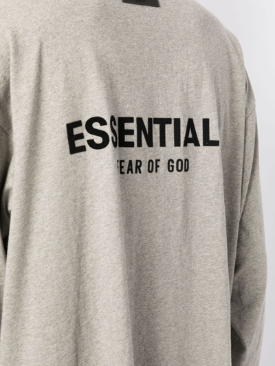 Essentials Logo-print Sweatshirt In Grey