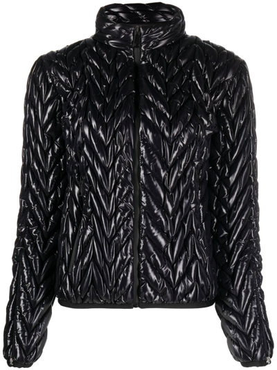 Shop Khrisjoy Black Chevron-quilted Ski Jacket