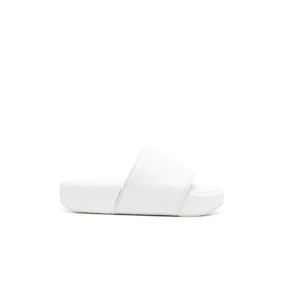 Shop Y-3 White Leather Slides