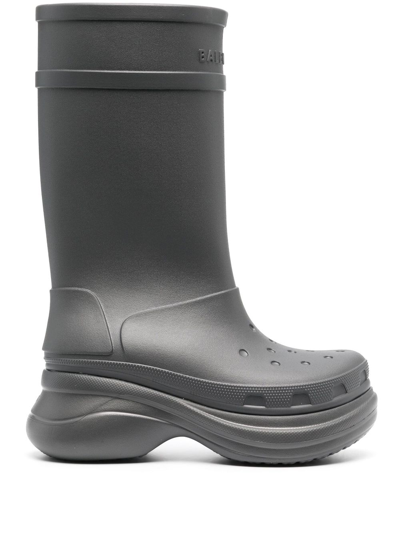 Shop Balenciaga X Crocs Rain Boots - Men's - Rubber In Grey