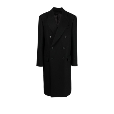 Wardrobe.nyc Accumulator Nyc X Hayley Bieber Double Breast Coat In Black