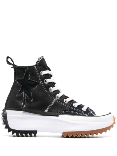 Shop Converse Black Run Star Hike High-top Sneakers