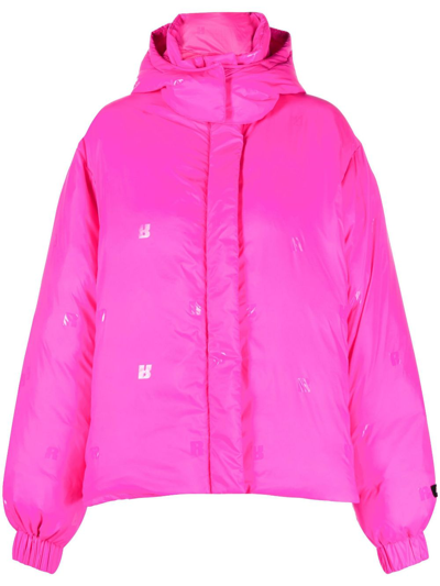 Shop Rotate Birger Christensen Pink Tina Short Puffer Jacket