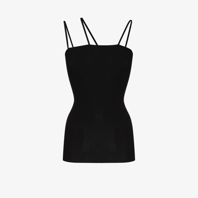 Shop Baserange Crossover-strap Vest Top In Black