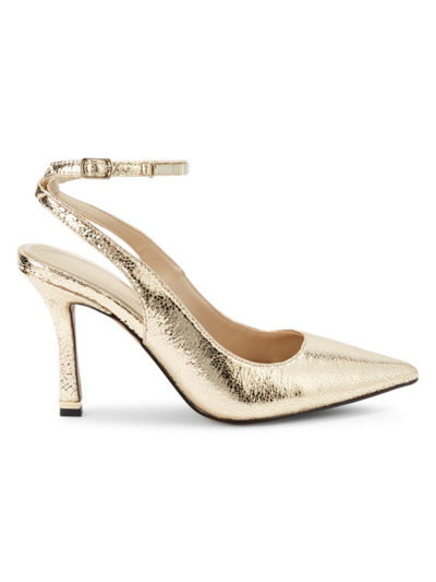 Shop Kenneth Cole New York Women's Romi Metallic Pumps In Gold