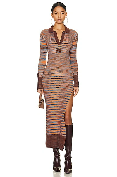 Shop Jacquemus La Robe Zucca In Multi-brown