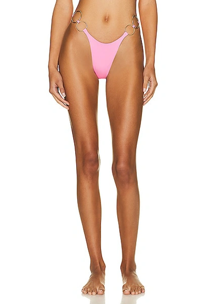 Shop Monica Hansen Beachwear Icon Bikini Bottom In Pink Panther