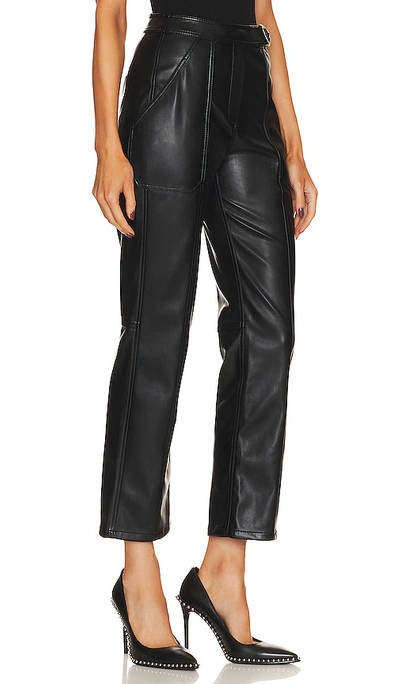 Shop Jonathan Simkhai Baxter Faux Leather Utility Pant In Black