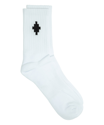 Shop Marcelo Burlon County Of Milan Cross Socks In White