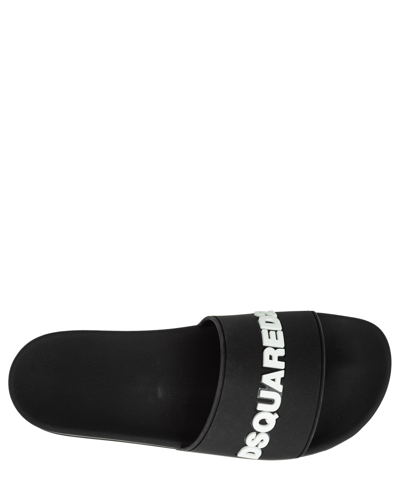 Dsquared2 Ceresio 9 Rubber Slides In Black
