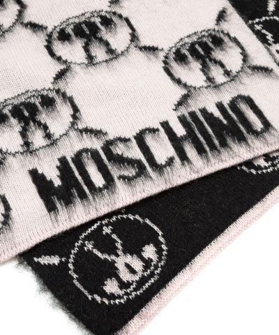 Moschino Women's Wool Scarf  Double Question Mark In Pink