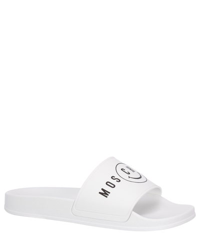 Moschino X Smiley Slides In White