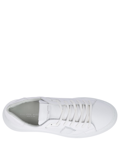 Philippe Model Temple Veau Leather Sneakers In White