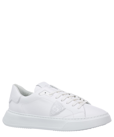 Philippe Model Temple Veau Leather Sneakers In White