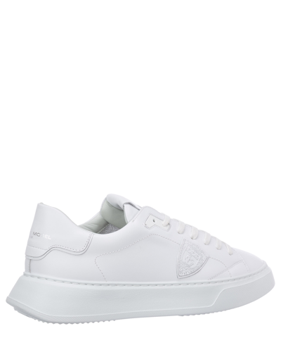 Philippe Model Temple Veau Leather Sneakers In White