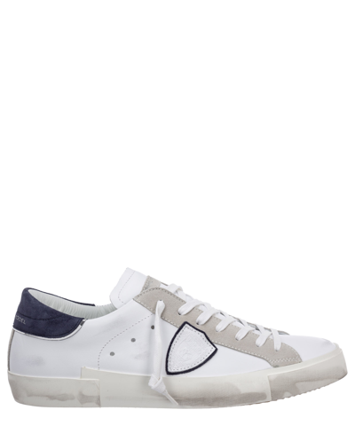 Philippe Model Distressed Effect Low-top Sneakers In White