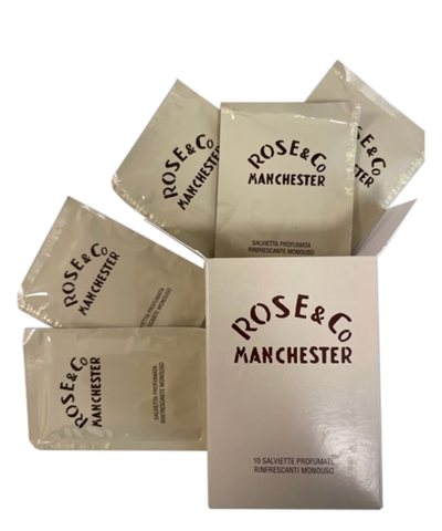Shop Rose & Co Manchester Rose &amp; Co Manchester Make-up Remover Wipes 10 Pieces Pack In White