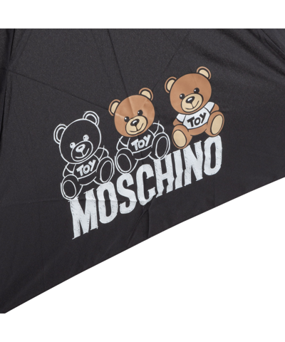 Shop Moschino Bear Scribbles Umbrella In Black