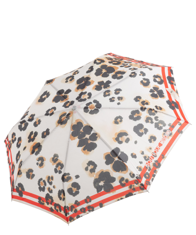 Shop Boutique Moschino Openclose Leo Umbrella In Beige