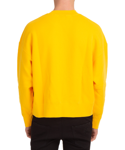 Shop Palm Angels Logo Sweatshirt In Yellow