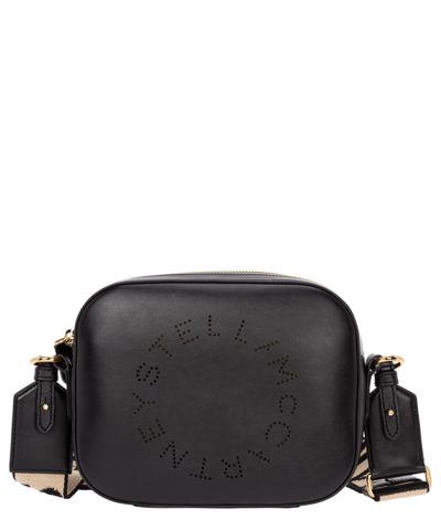 Shop Stella Mccartney Stella Logo Mini Crossbody Bag In Black