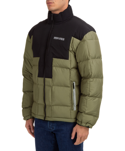 Marcelo Burlon County Of Milan Marcelo Burlon Cross Two-tone Down Jacket In Green