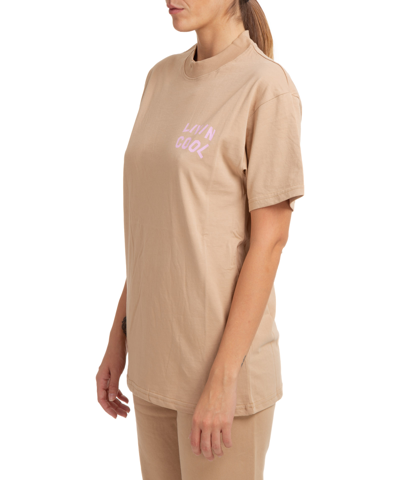 Livincool Tee Artwork Pigment Dyed In Brown