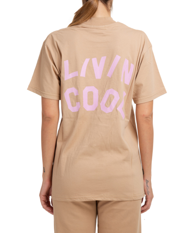 Livincool Tee Artwork Pigment Dyed In Brown
