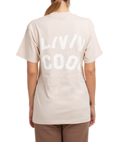 Shop Livincool T-shirt In Beige