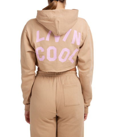 Shop Livincool Hoodie In Beige