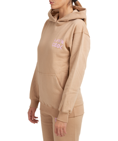 Livincool Women's Sweatshirt Hood Hoodie In Beige