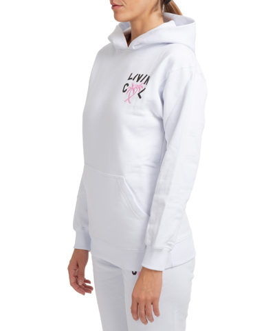 Livincool Palm Tree-embroidered Hoodie In White