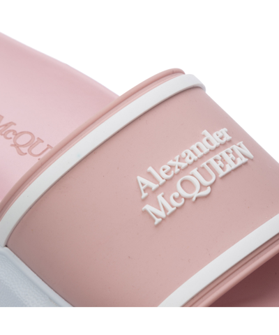 Shop Alexander Mcqueen Slides In Pink