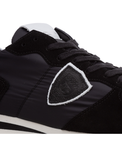 Philippe Model Trpx Low Sneakers In Black Suede And Fabric In Black
