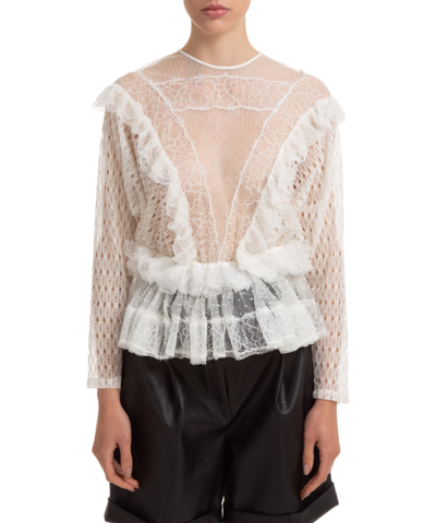 Elisabetta Franchi Cotton Blouse In White