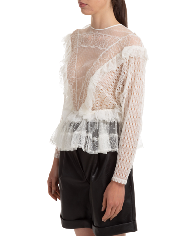 Elisabetta Franchi Cotton Blouse In White