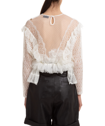 Elisabetta Franchi Cotton Blouse In White