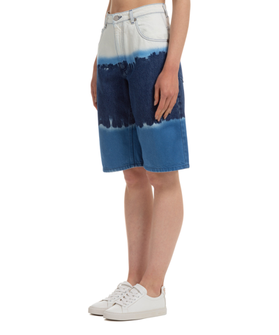 Alberta Ferretti Woman Denim Shorts Blue Size 0 Cotton In Blue