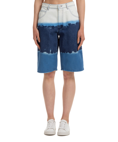 Alberta Ferretti Woman Denim Shorts Blue Size 0 Cotton In Blue