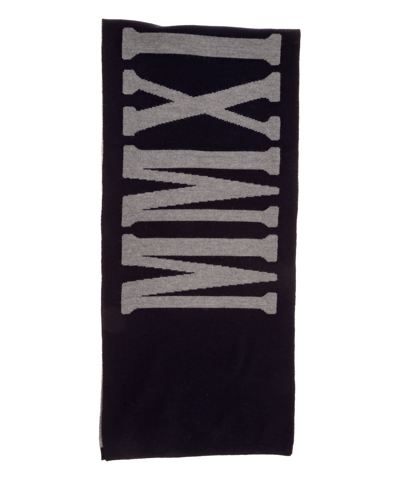 Shop Moschino Wool Scarf In Blue
