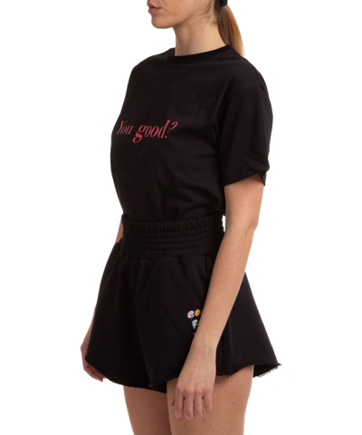 Ireneisgood Slogan-print Short-sleeved T-shirt In Black