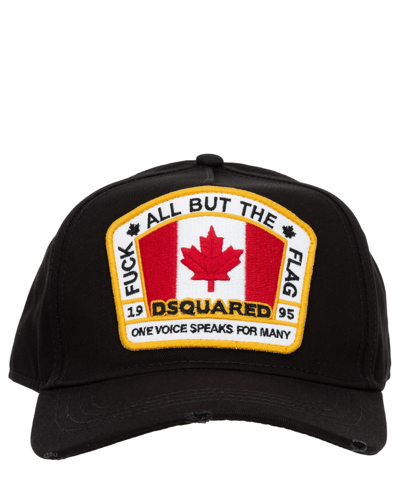 Dsquared2 Dsquared Black Cotton Baseball Cap In Black