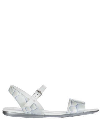 Shop Hogan H133 Sandals In White