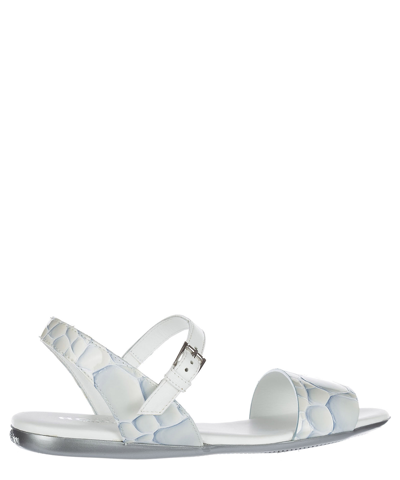Shop Hogan H133 Sandals In White