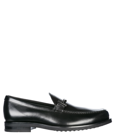 Shop Tod's Double T Loafers In Black
